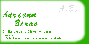 adrienn biros business card